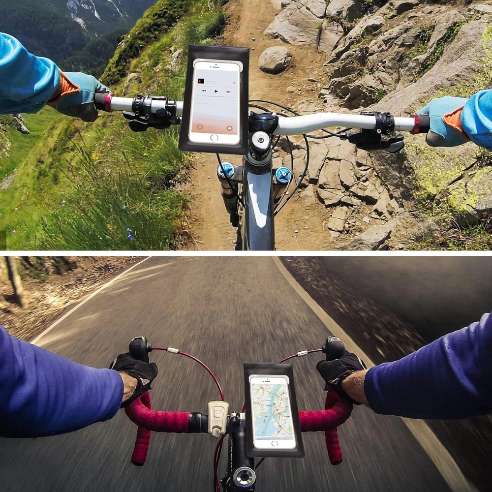 Waterproof Bike Phone Holder Bag with 360° Rotation